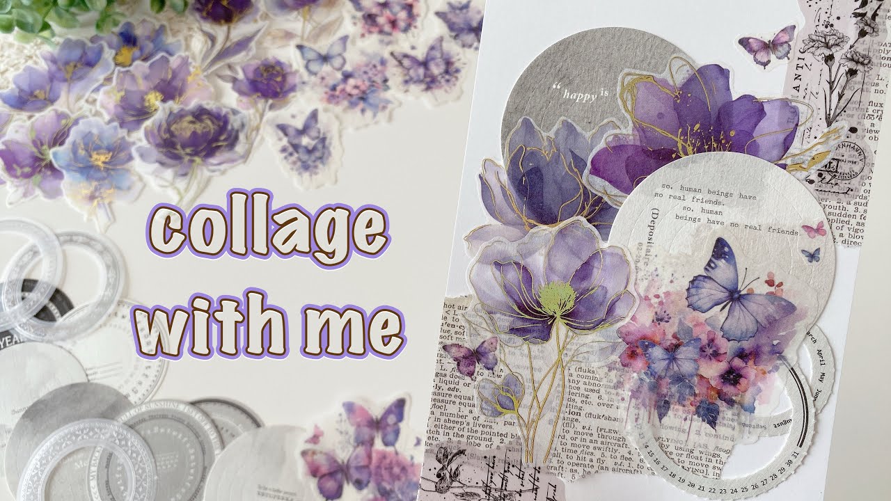 コラージュ作業動画 ‪‪ | collage with me #70