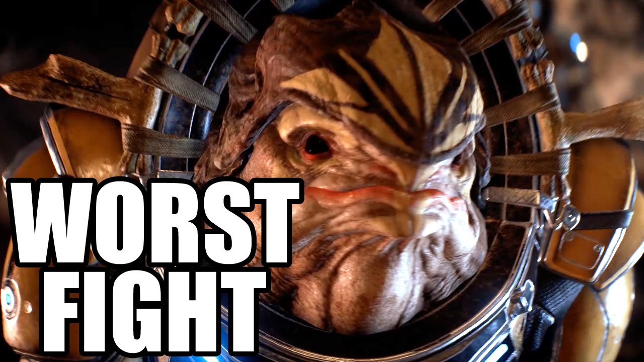 MASS EFFECT ANDROMEDA - Worst Fight Scene / Terrible Krogan Fight
