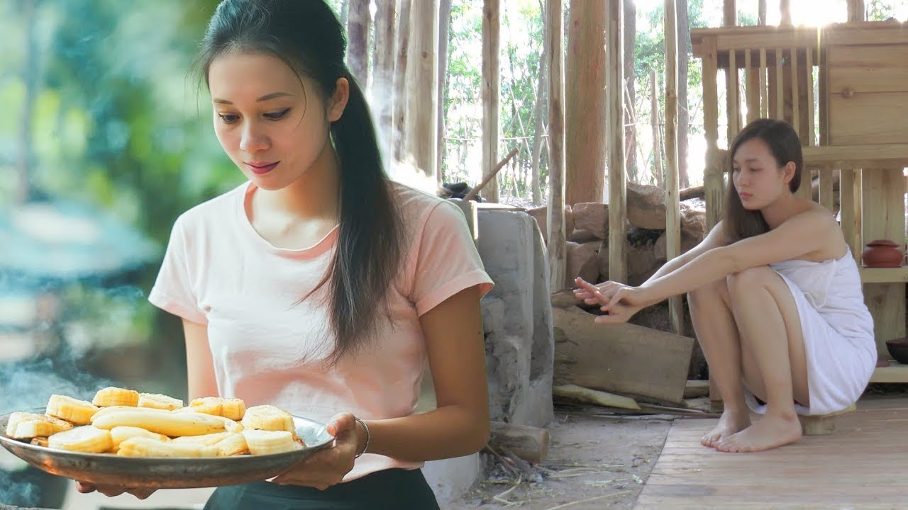 Green Life: Delicious Banana Cake Recipe – Harvesting Ripe Persimmons for Market! 🍌🍰🍊