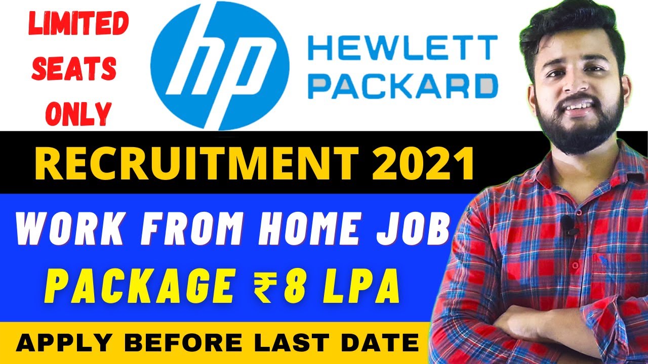 🔴WORK FROM HOME JOB | HP Recruitment 2021 | 8 LPA Package