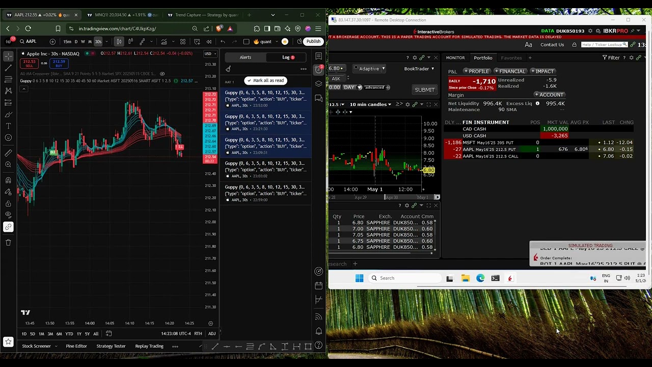 How to automate Tradingview to Interactive Broker