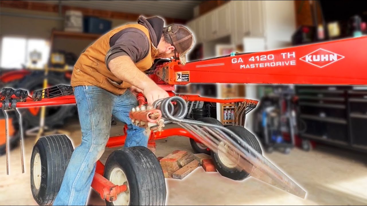 Rebuilding Tine Arms on a Kuhn Rotary Rake (Kuhn GA 4120 TH)