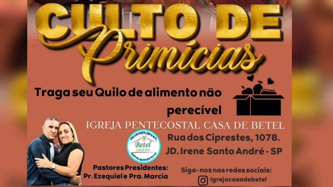 Culto de Primícias, Hora da Palavra. Pastor Gabriel, Deus tem uma palavra ao seu coração 🙏