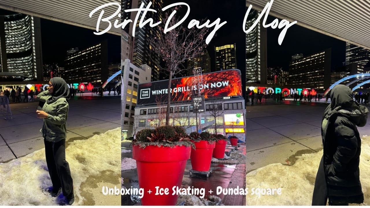 My Birthday Vlog in Canada 🇨🇦 | Ice Skating + Gift Unboxing + Fun Day Out