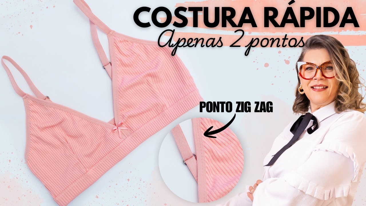 TUTORIAL DE COSTURA | Use apenas 2 pontos | Costura do SUTIÃ JUVENIL ISA
