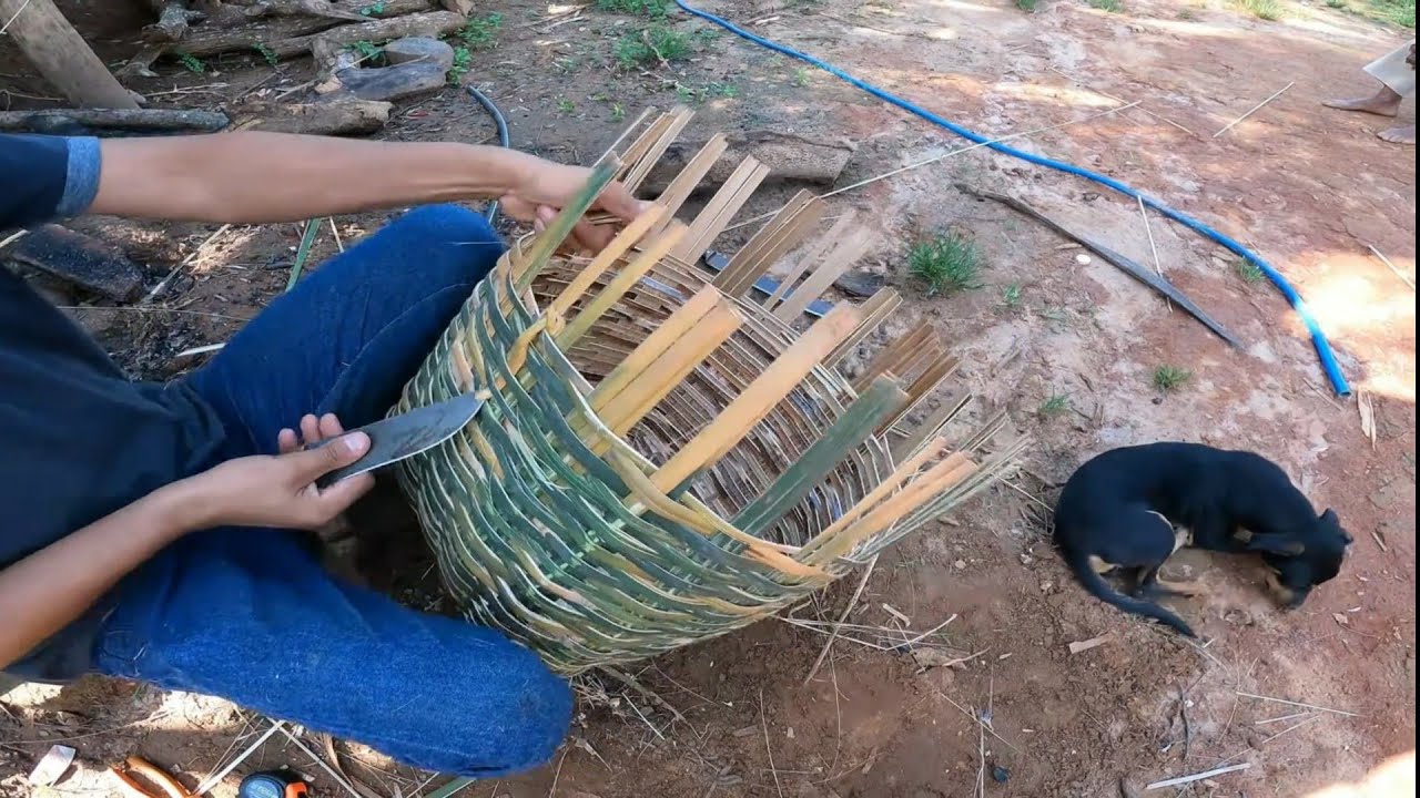 Fazendo balaio na roça de forma simples