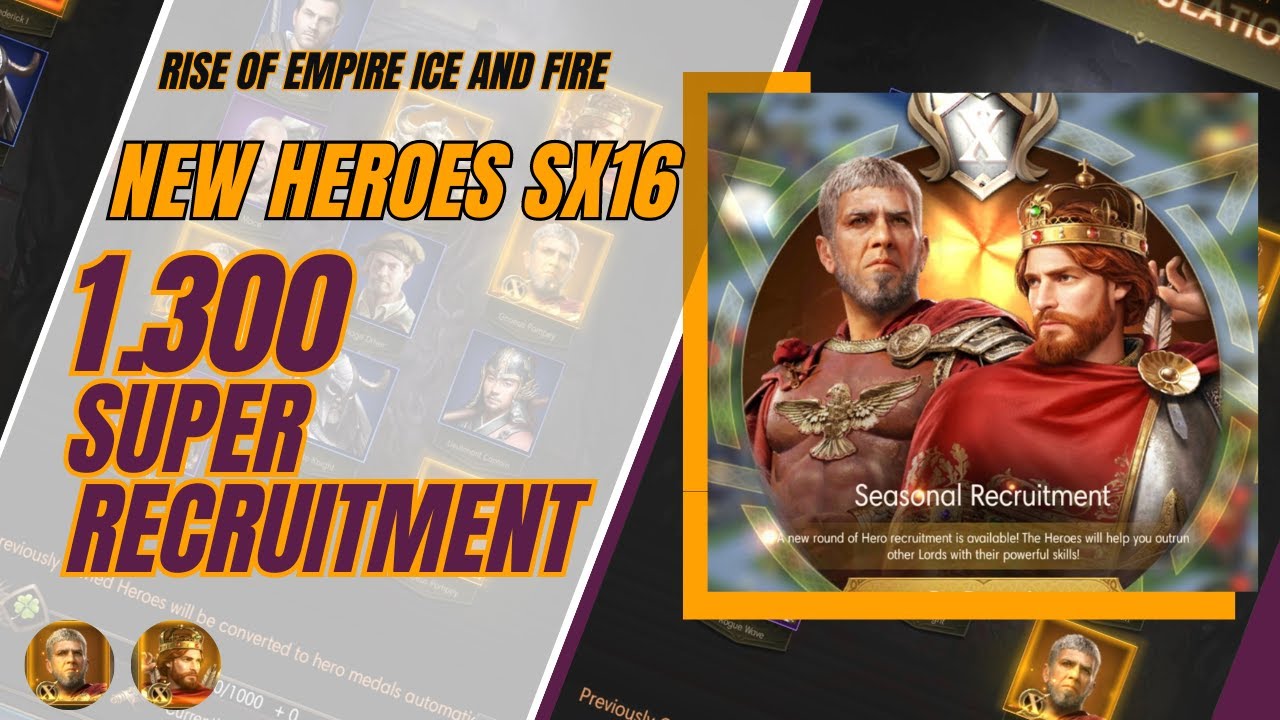 SX16 Heroes - Opening 1.300 Super Recruitment Tickets - Will My Luck Finally get Better ? Let's Go !