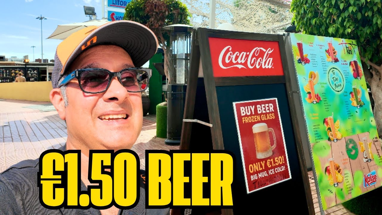 На Тенерифе пиво 1,50 евро 🍺 Прогулка от Коста-Адехе до Плайя-Торвискас!