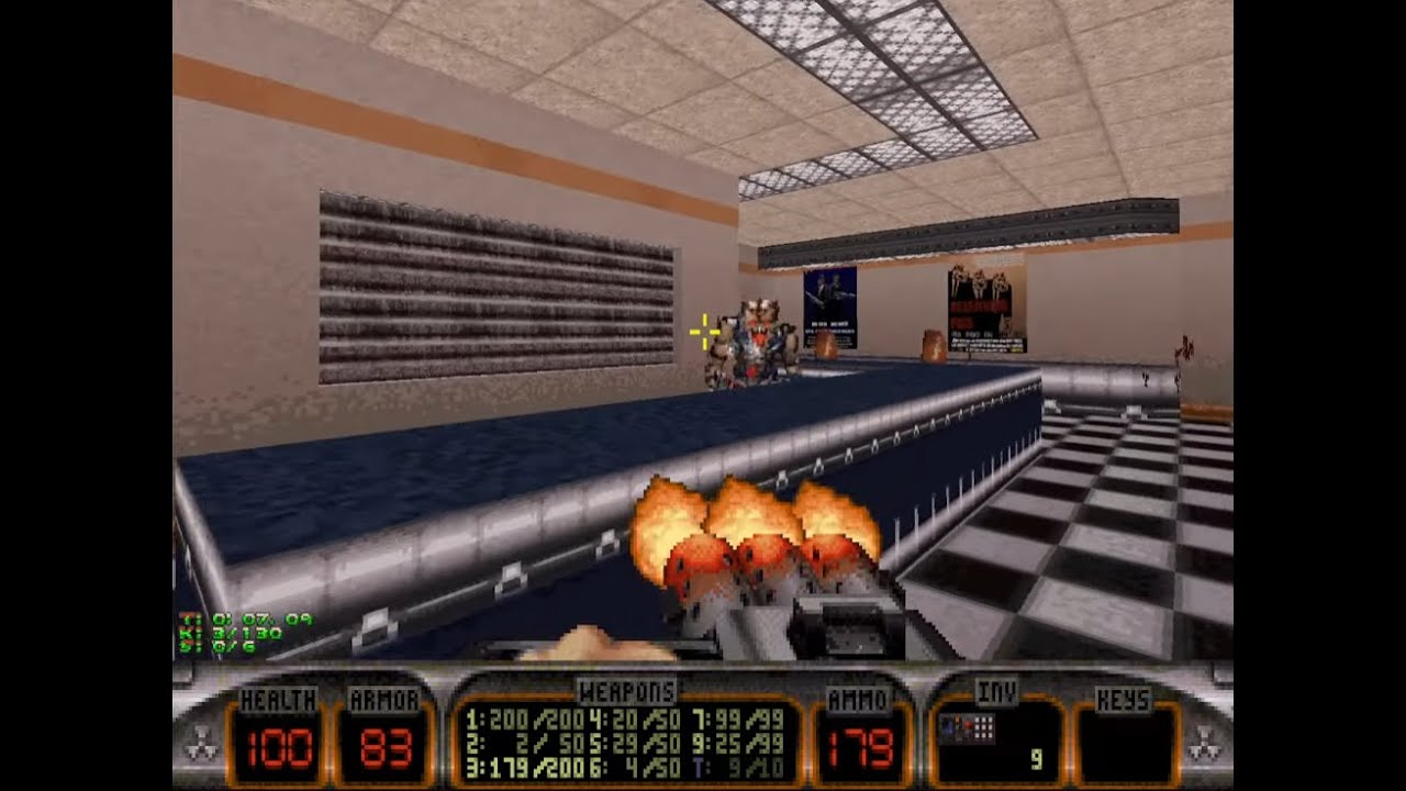PSX - Duke Nukem Total Meltdown - E4L4: Duke Royale - [GGS] - 100% Kills & Secrets