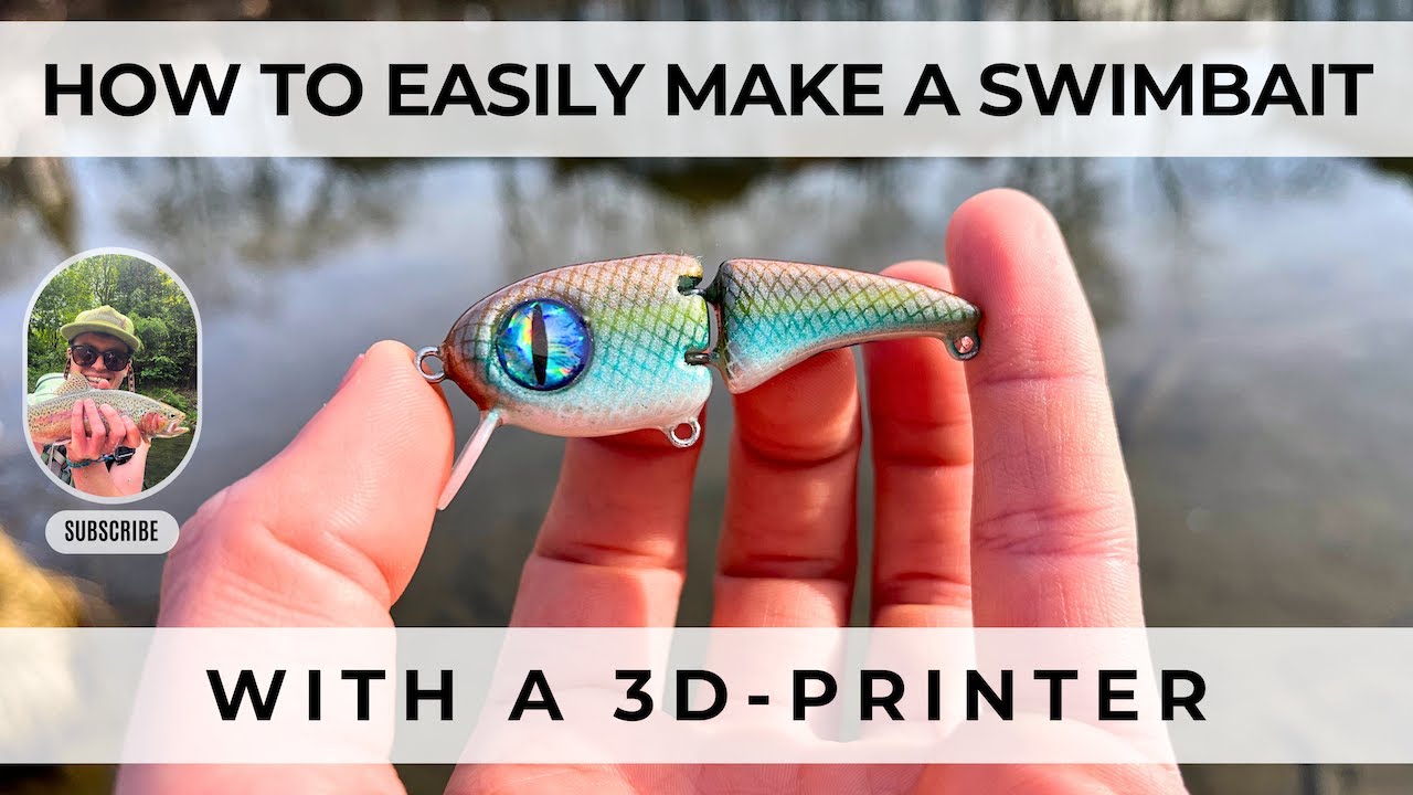 How to make a SWIMBAIT with a 3D-printer - easy way to split an existing lure model