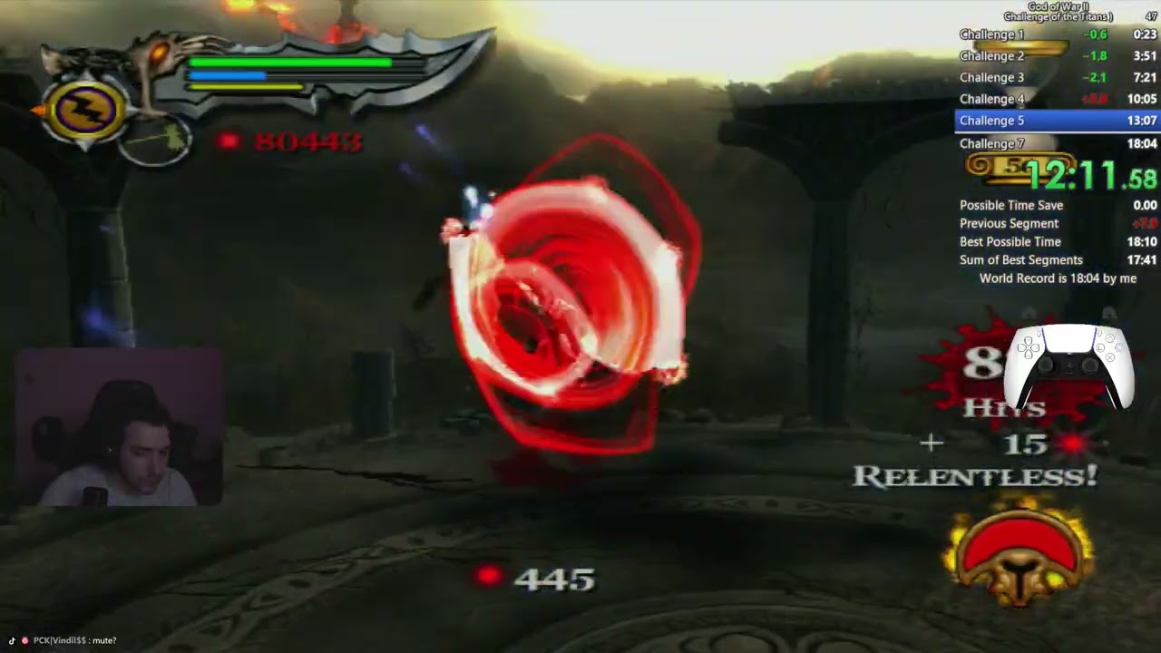 GOD OF WAR 2 CHALLENGE OF THE TITANS (18:03) FWR PS2 SPEEDRUN