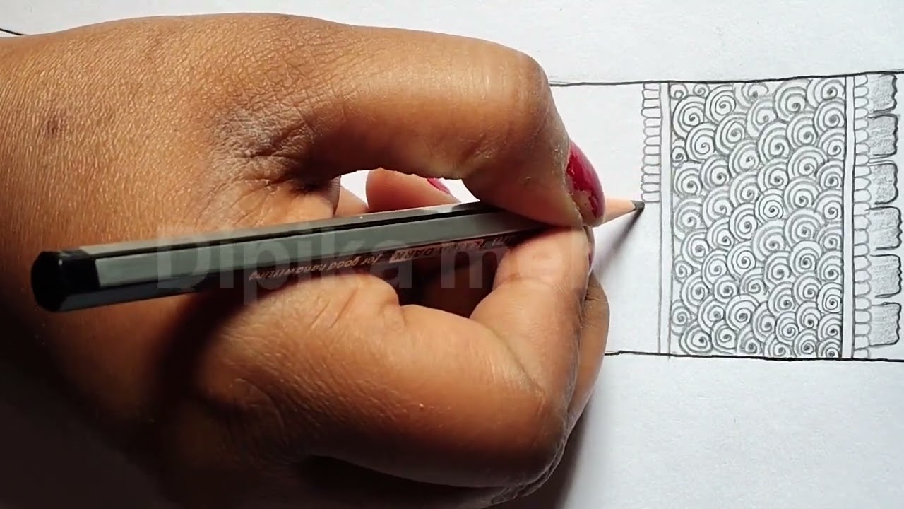 Dipika mehndi design# beautiful pencil design viral  video