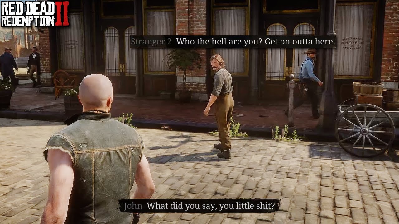 Джон настраивает против себя грубых/недружелюбных незнакомцев | RDR2