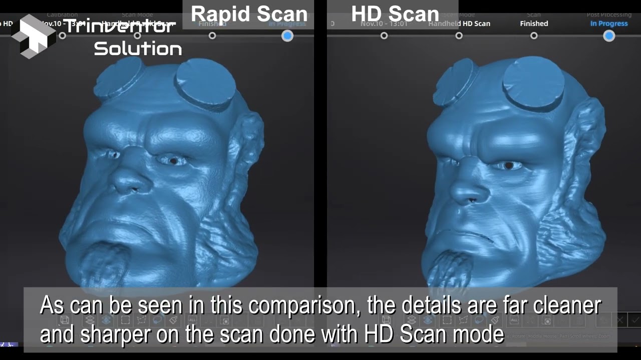 Shining3D Einscan Pro HD (Rapid Scan vs HD Scan)