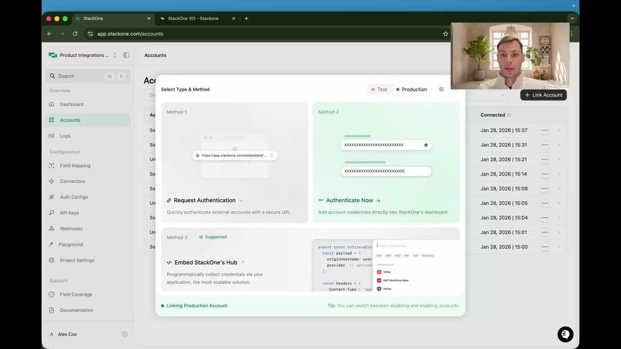 StackOne Platform Tutorial: Complete Guide to Setting Up AI Agent Integrations