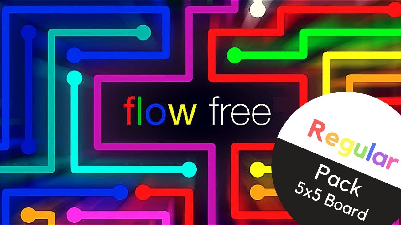 Flow Free-Cheats Regular Pack 5x5 All Levels Daily Puzzles Solutions