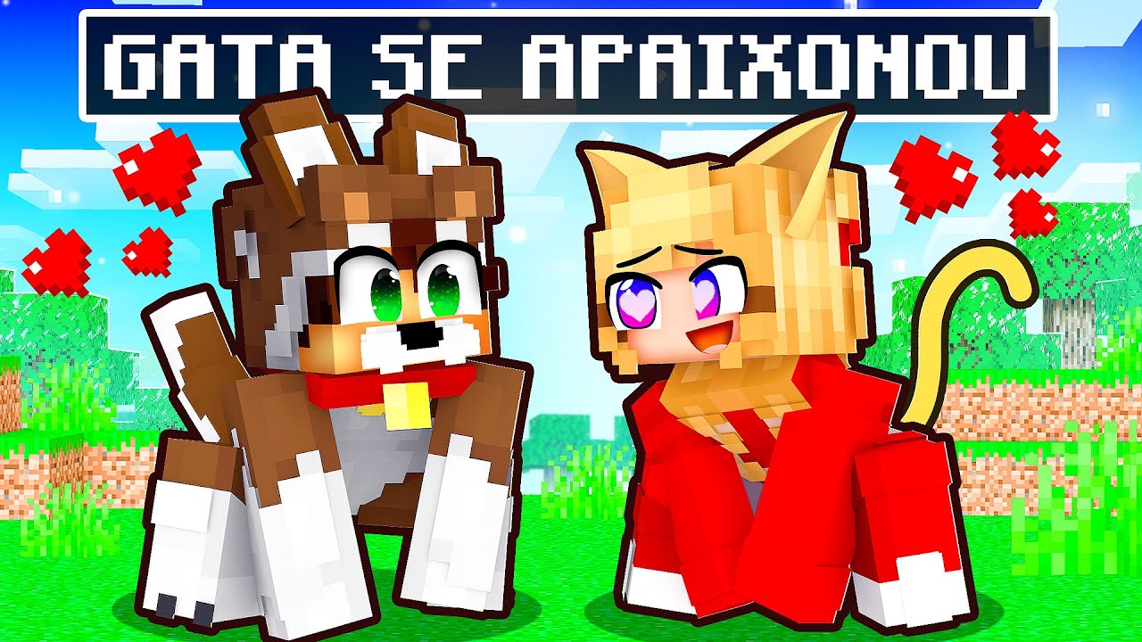 A GATA se APAIXONOU pelo CACHORRO no Minecraft