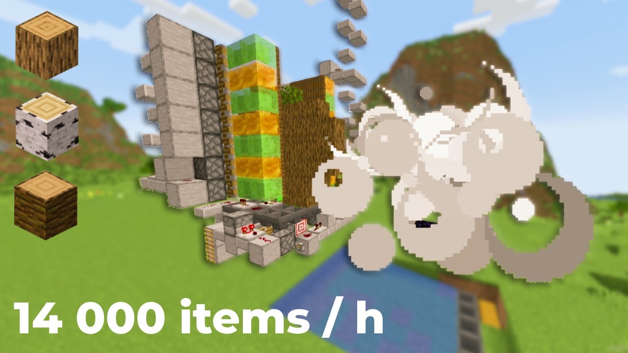 Minecraft TNT Wood Farm - 14k Drops Per Hour! Java 1.17+