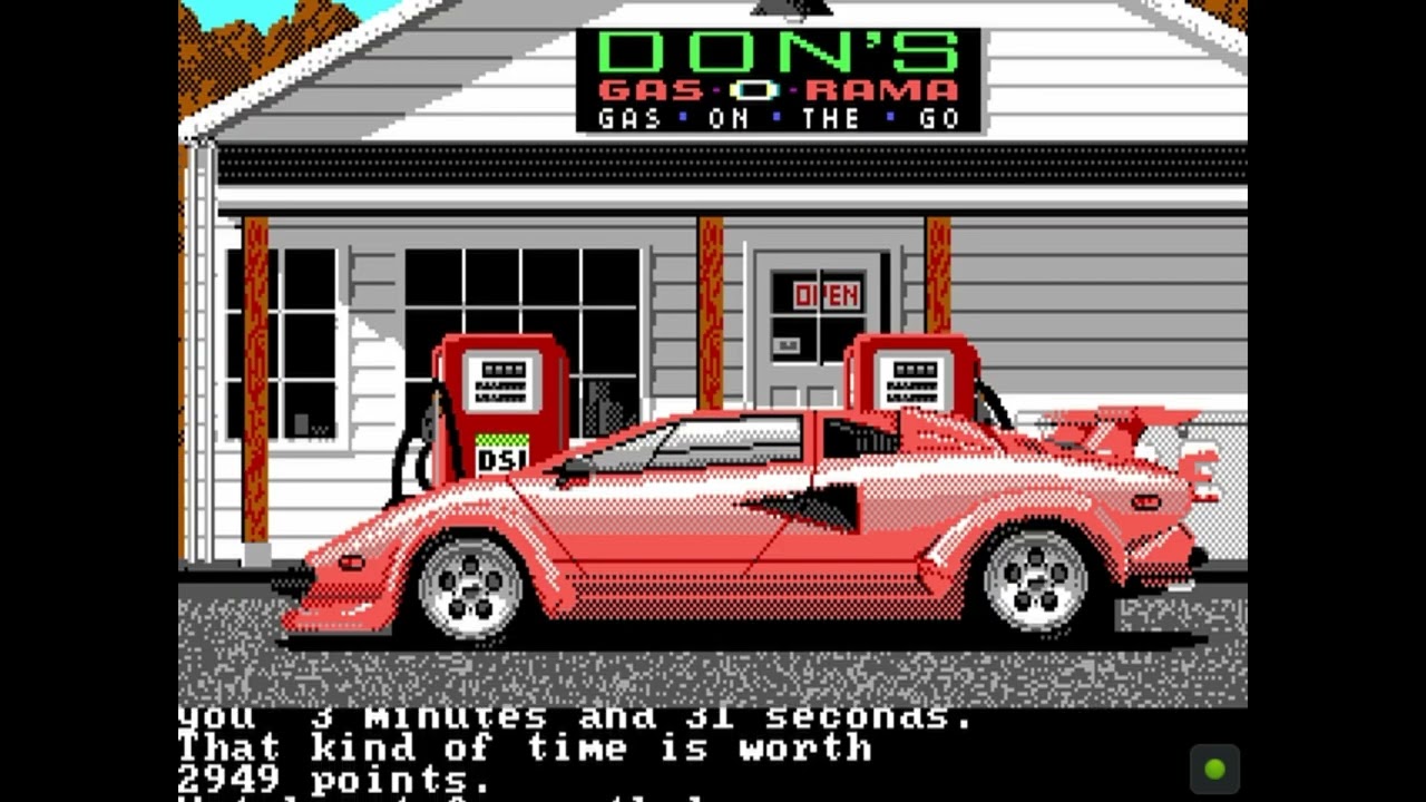 Lets Play: Test Drive (1987 Accolade MS DOS) Lamborghini Countach