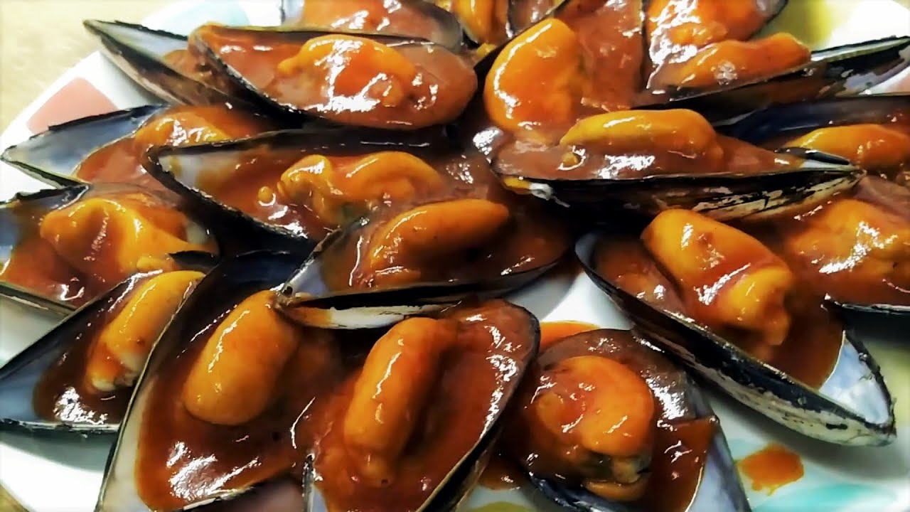 MEJILLONES SALSA PICANTE DE TOMATE. 3 ingredientes y cena lista! No hay nada más fácil y delicioso!😎