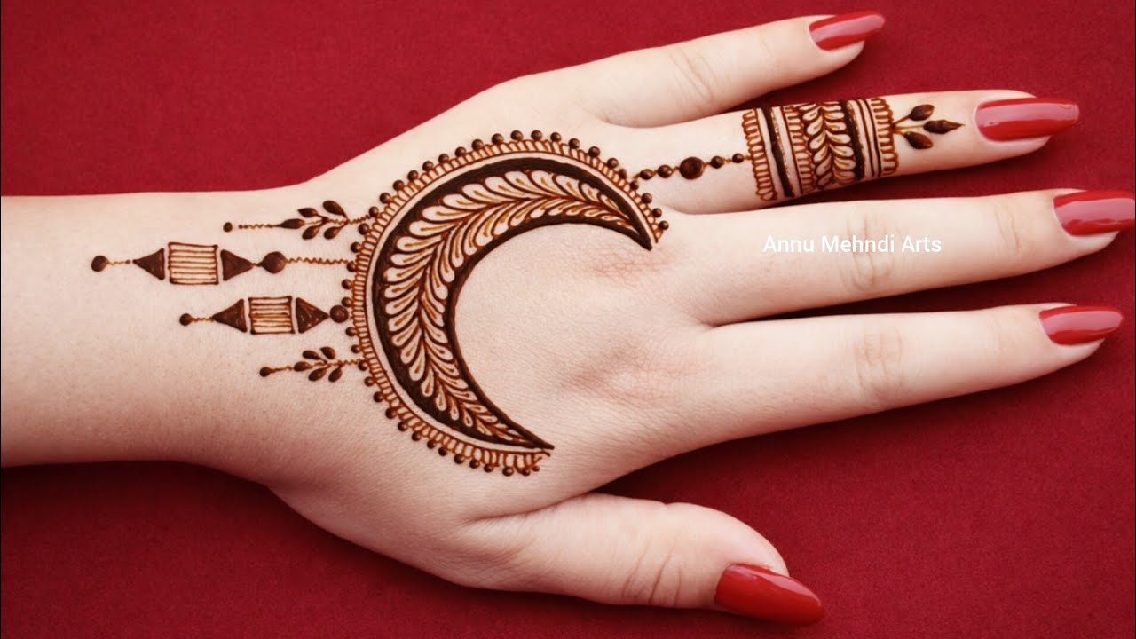 Easy Simple Eid Mehndi Design 2026 | Eid Mubarak Mehndi Design | Eid Mehndi Design 🌙