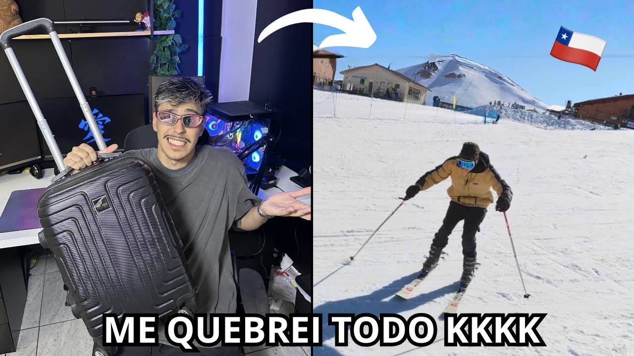 UM GAMER PELA PRIMEIRA VEZ FORA DO BRASIL KKKK FUI ESQUIAR