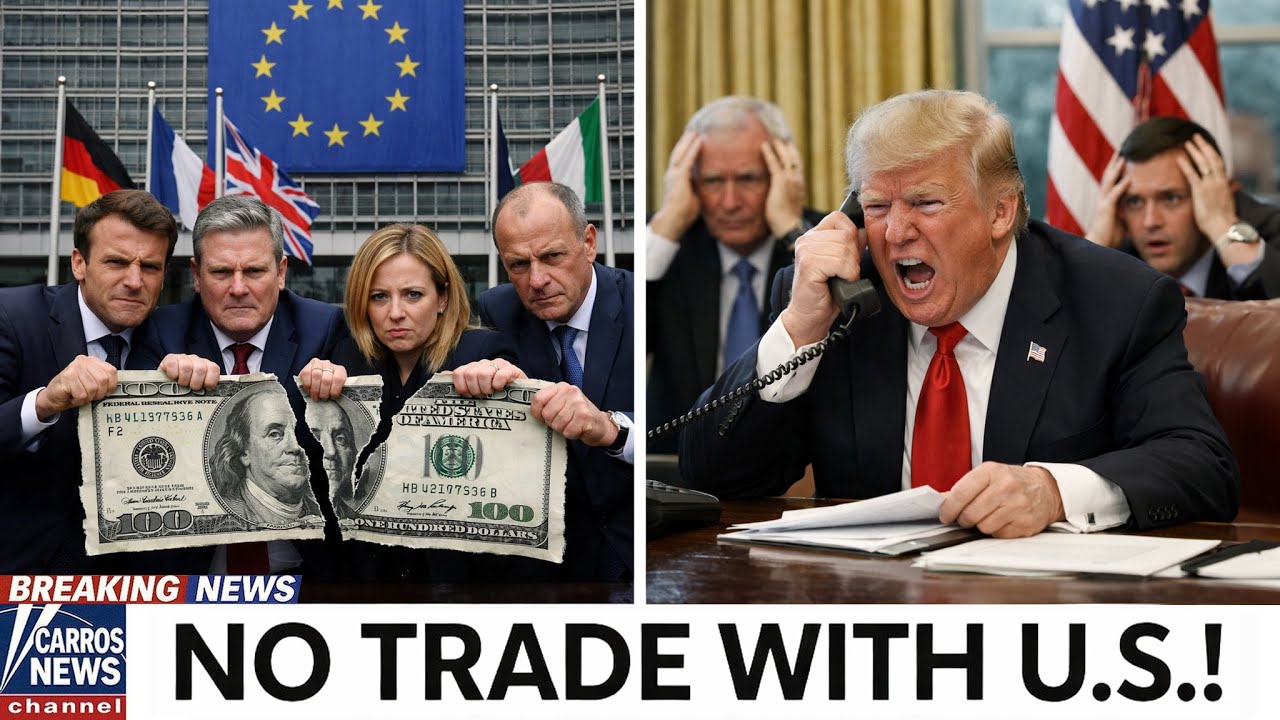 1 MIN AGO: EU Halts All Trade with US Until Trump Abandons Greenland
