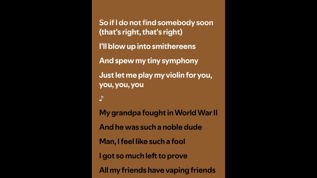 AJR  |”World’s Smallest Violin”| Lyrics video 