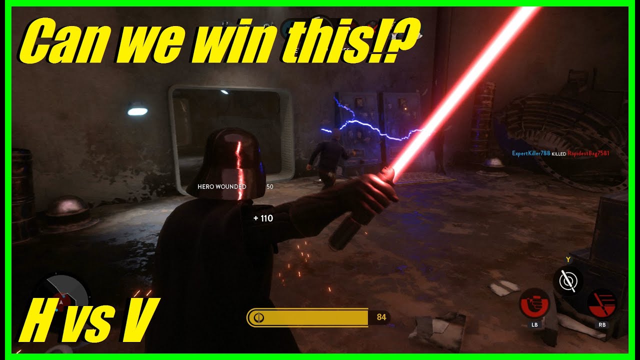Star Wars Battlefront - Really tough Heroes vs Villains match! | Can we win? (40+ kills)