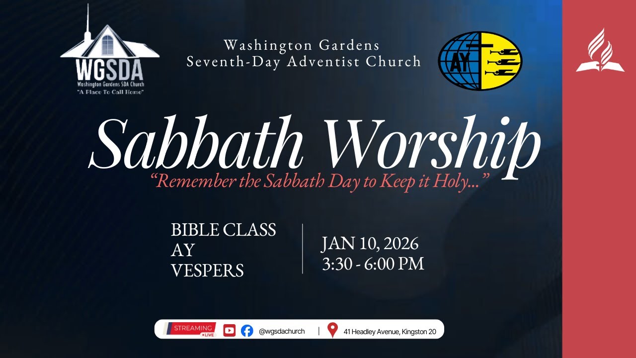 Sabbath Afternoon Worship || Bible Class | Adventist Youth Service | Vespers || January 10, 2026