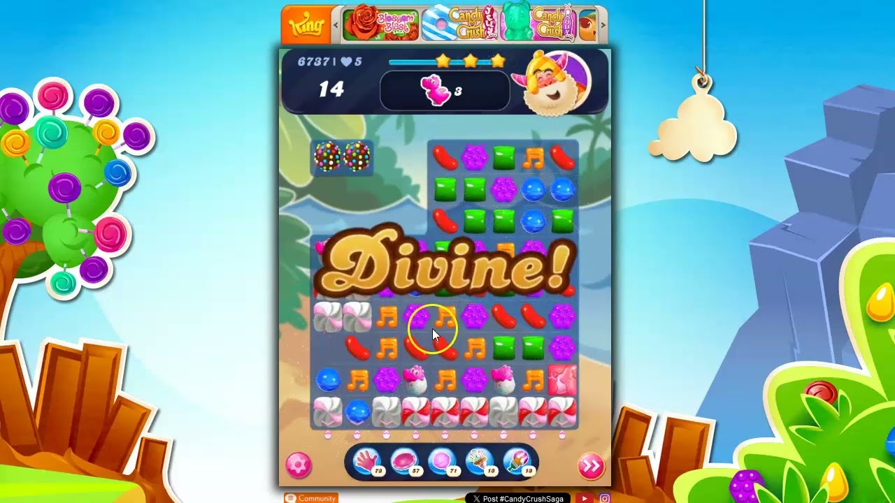 Candy Crush Level 6737 Talkthrough, 31 Moves 0 Boosters