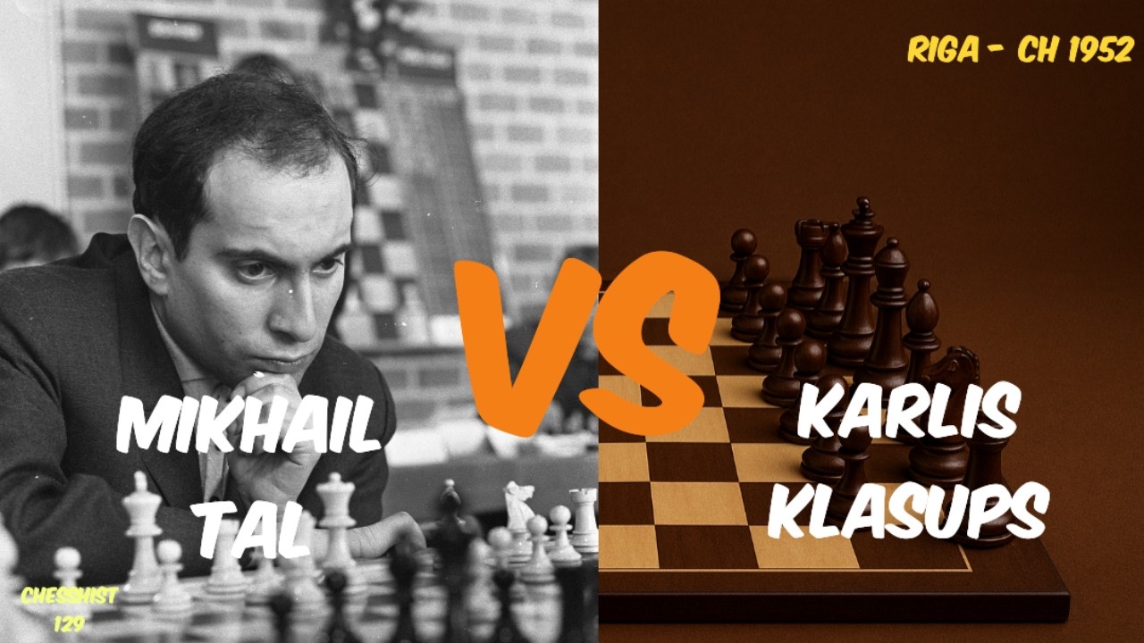 Mikhail Tal vs Karlis Klasups (Riga - ch 1952) #chess