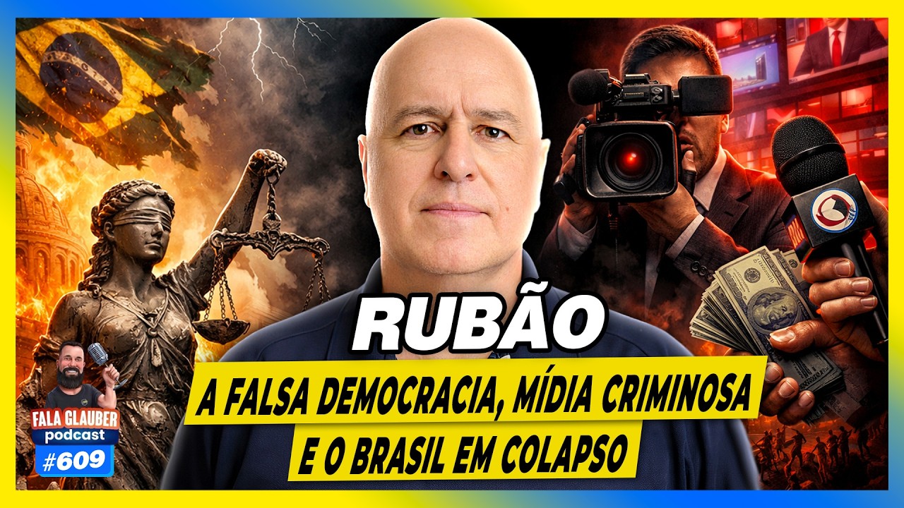 RUBÃO - MÍDIA CRIMINOSA, A FALSA DEMOCRACIA E O BRASIL EM COLAPSO - Fala Glauber Podcast