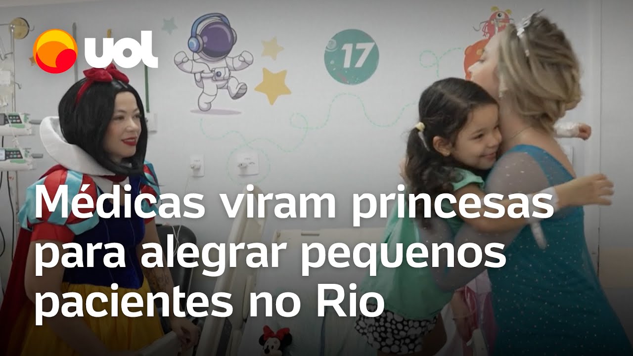 Médicas viram princesas para alegrar pequenos pacientes em hospital do Rio de Janeiro; vídeo