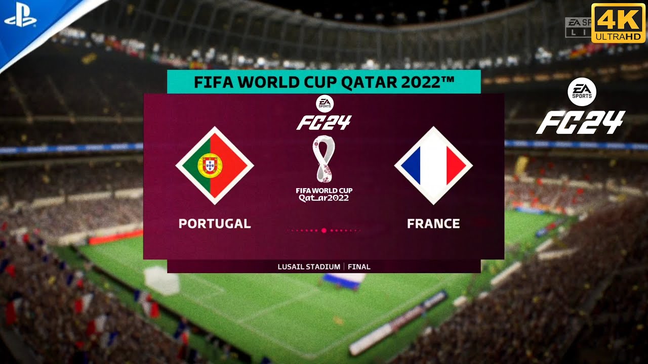 (PS4) EA FC 24 - FRANCE VS PORTUGAL WORLD CUP QATAR FINAL .[4K]