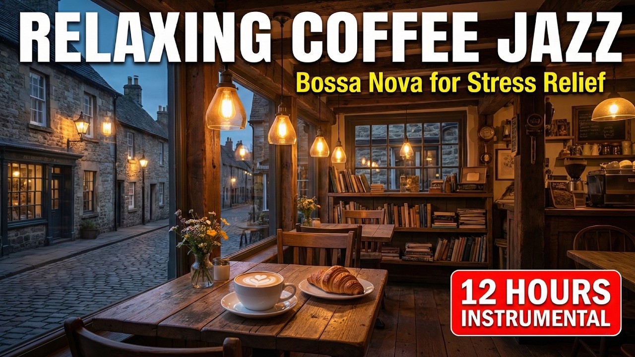 Relaxing Coffee Jazz | 12 Hours Bossa Nova Background Music for Stress Relief & Work