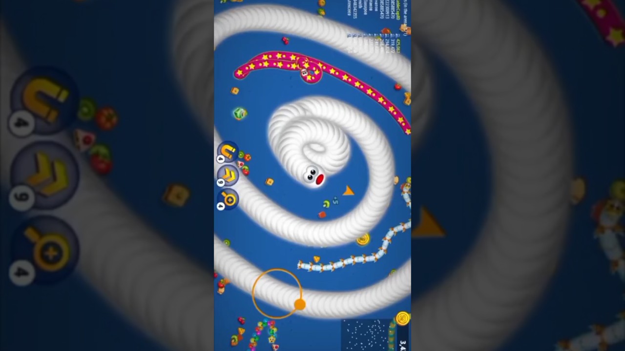 🐍October 28, 2025 Worms Zone.io DOUBLE KILL Trap! 🐍🔥 Pro Spiral Move #wormszone #gaming