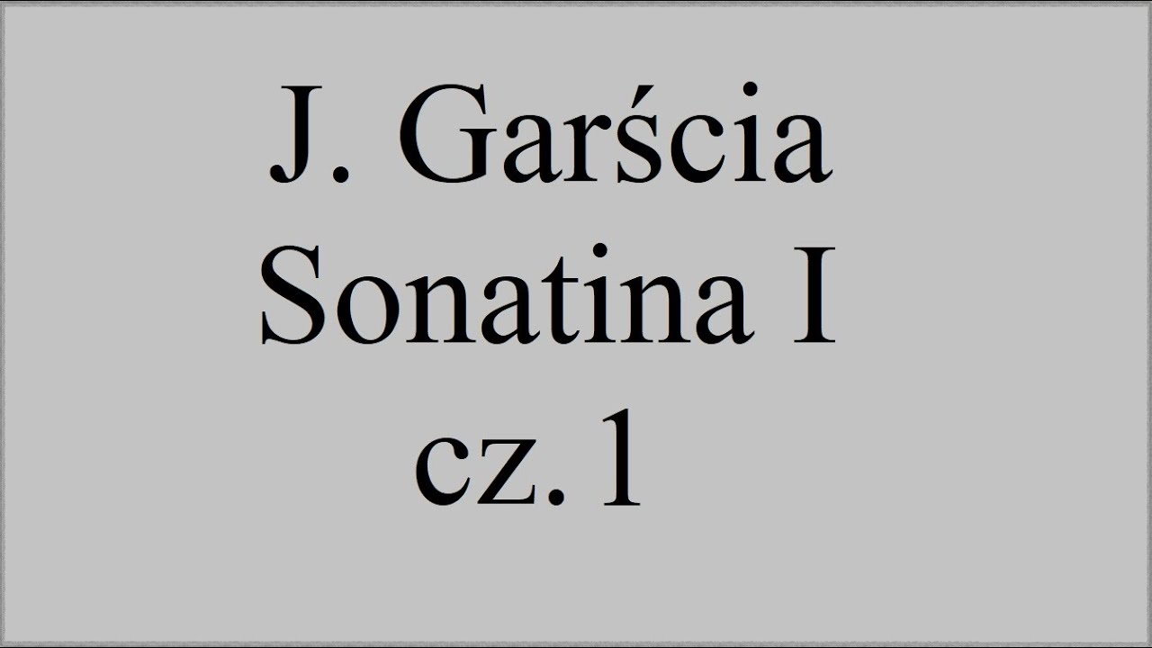 Janina Garścia - Sonatina 1 cz.1 |Cello Online