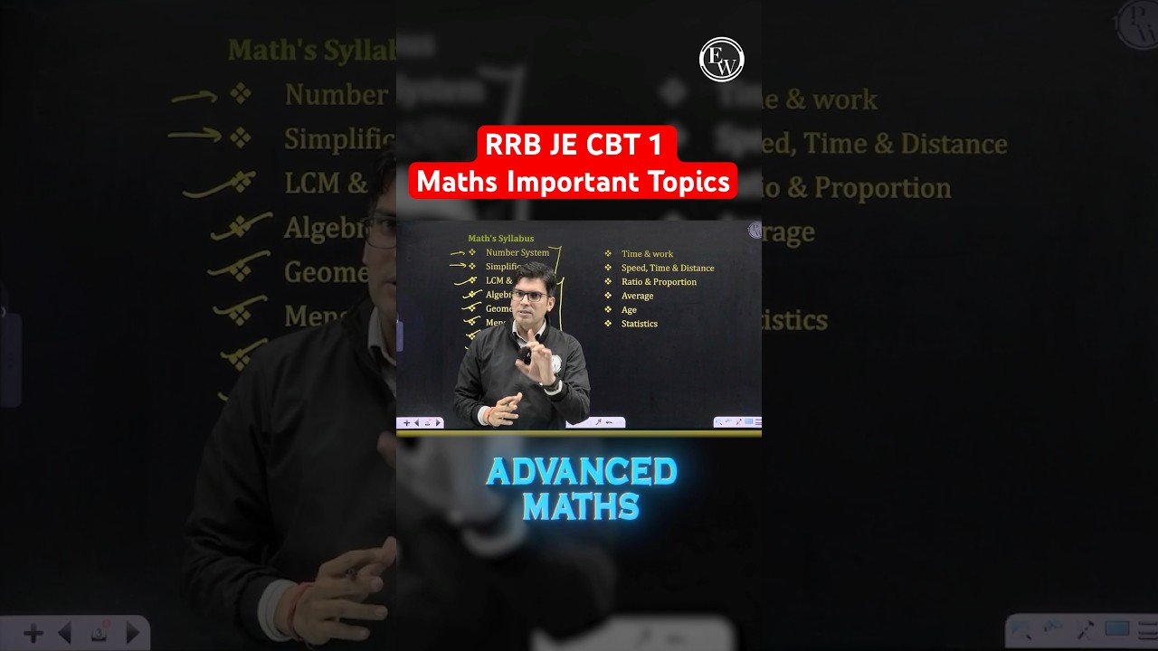 RRB JE 2025 Most Important Topics For Maths #rrbje #rrbje2025 #engineerswallah