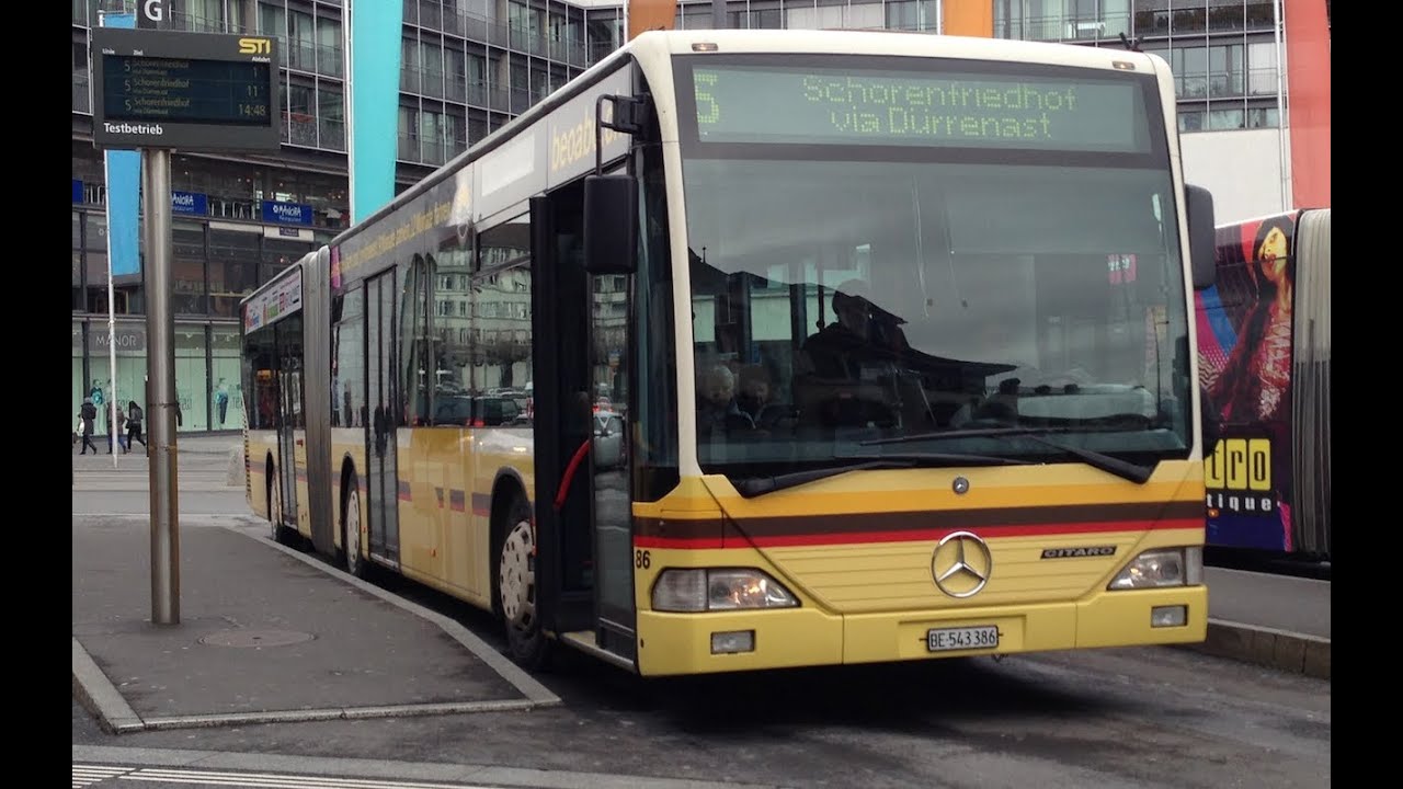 Mitfahrt im STI Citaro G Nr. 86 (2001) am 8.2.14 auf den Linien 2 und 5 in Thun
