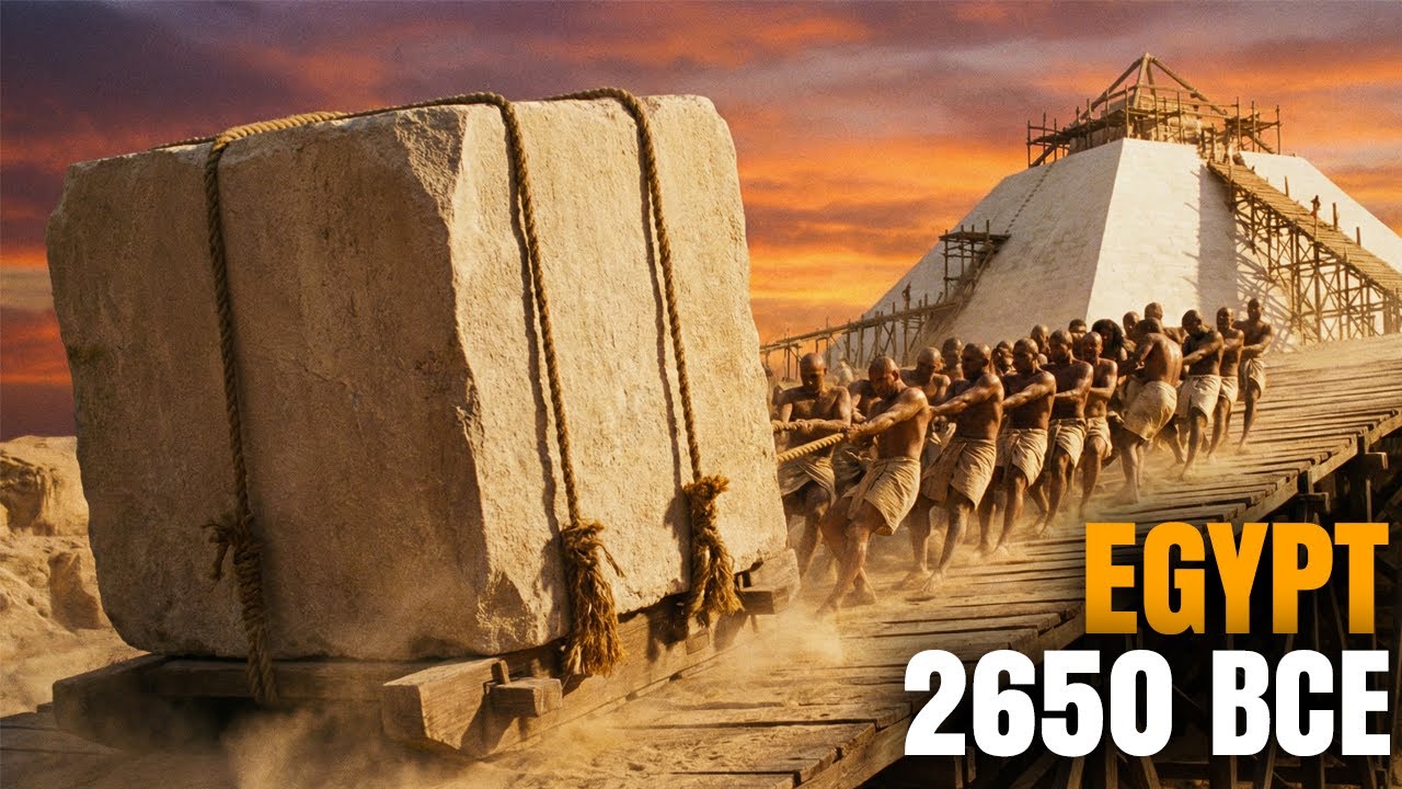 Great Pyramid Construction - 2560 BCE (AI Reconstruction)