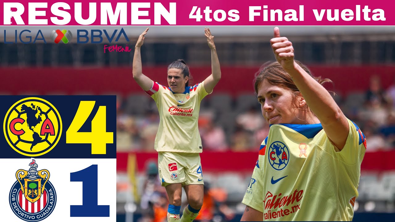 América 4-1 Chivas, las Águilas golean 6-1 global al Rebaño / 4tos de Final vuelta