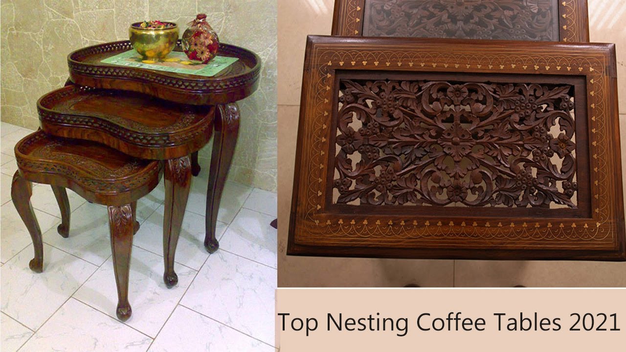 Wooden Nesting Table | Nesting Table | Nesting Coffee Table Set | Small Nesting Tables