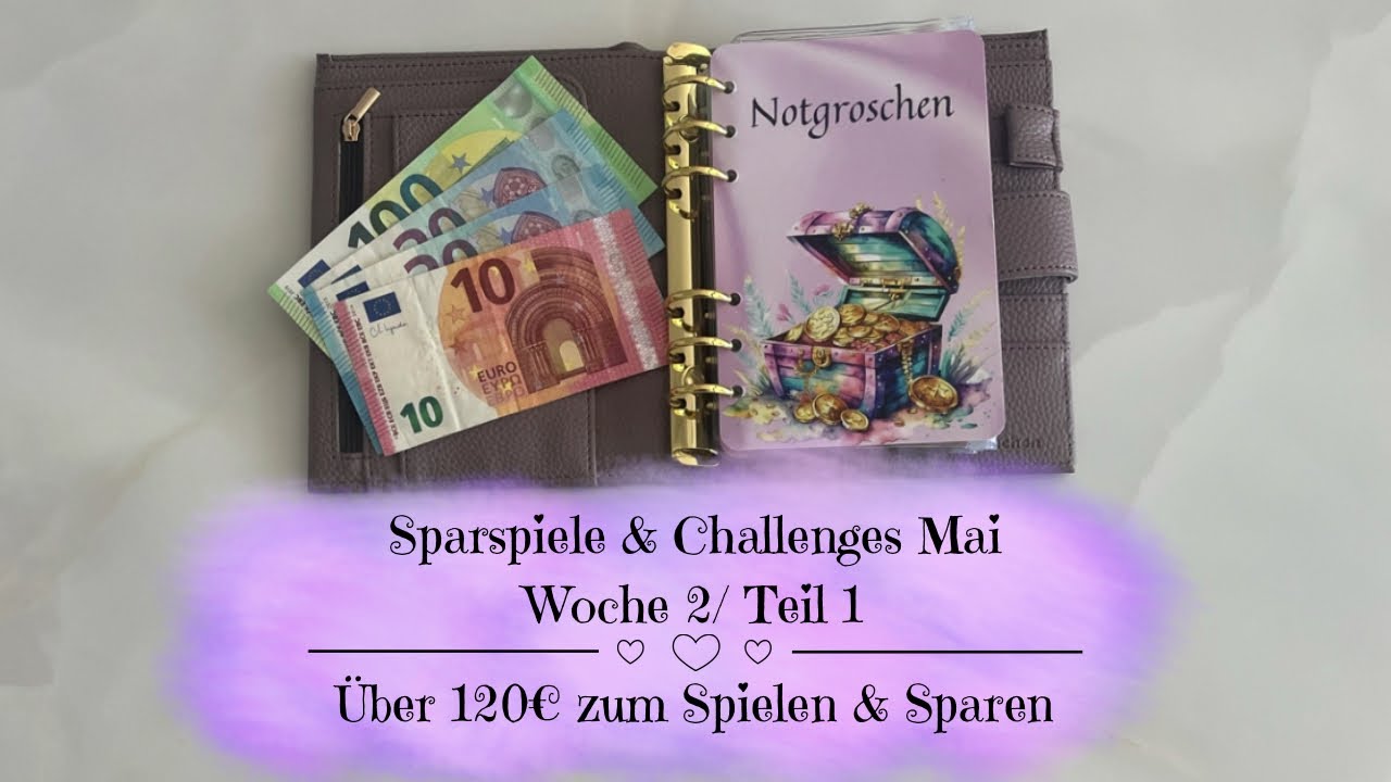 🦋Sparspiele & Challenges Mai Woche 2/ Teil 1 | Über 120€ zum Spielen und Sparen | Umschlagmethode🦋