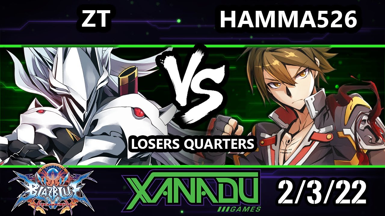 F@X 442 Losers Quarters - hamma526 (Naoto) Vs. zt (Hakumen) BlazBlue: Central Fiction