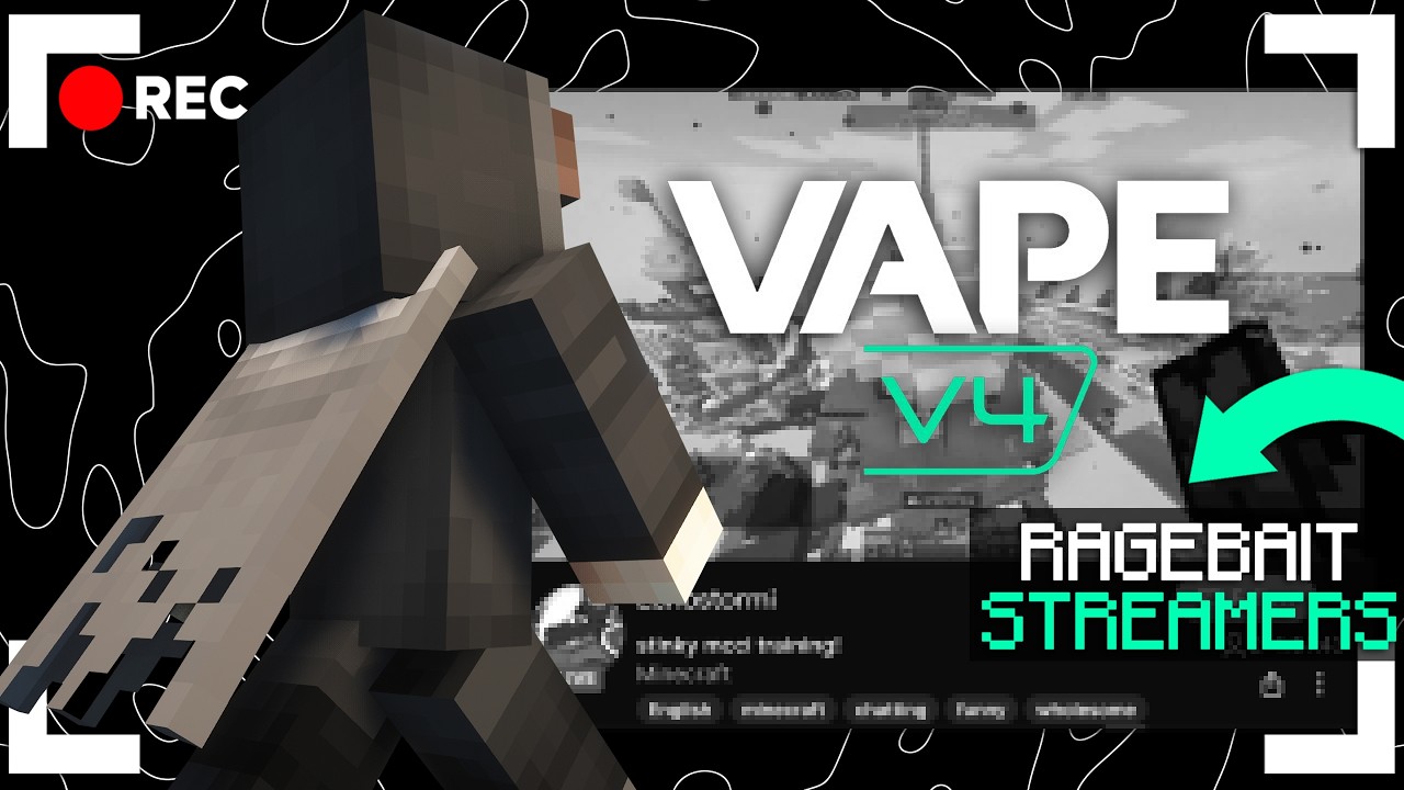 RAGEBAITING MINECRAFT LIVE STREAMERS WITH VAPE V4 (Crazy Reactions)