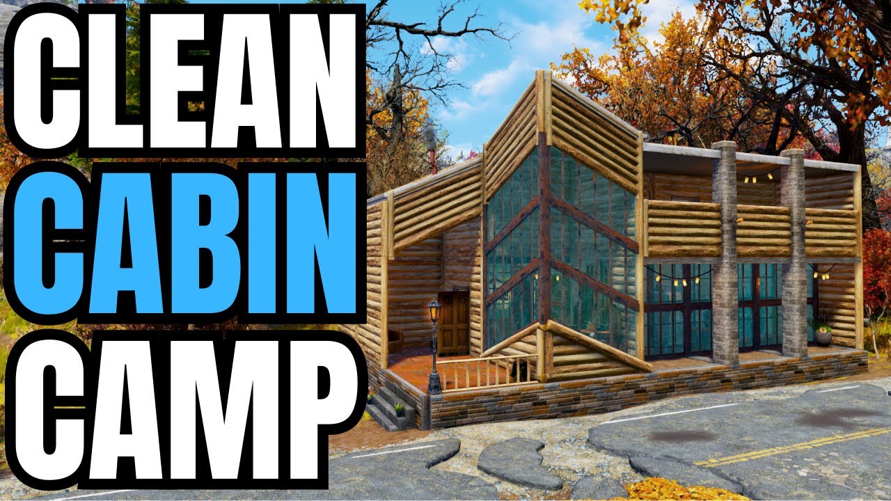 Fallout 76 CAMP Tutorial — Современный бревенчатый домик с видом
