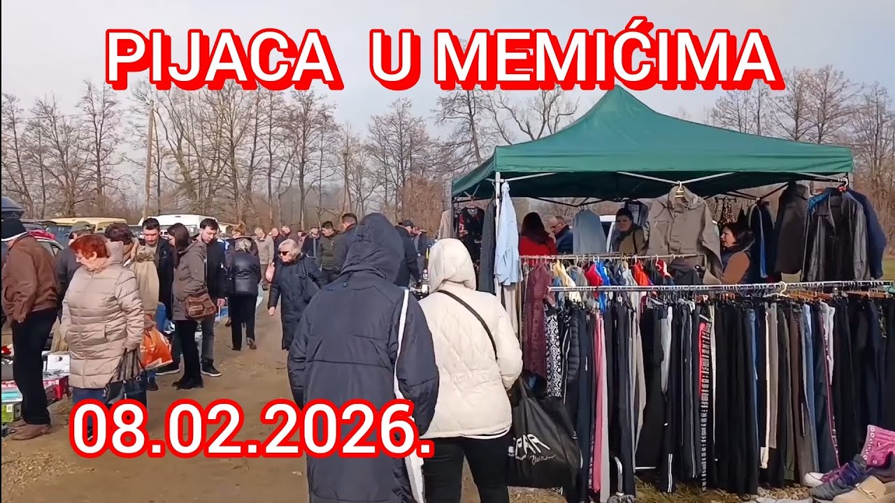 PIJACA MEMIĆI, nakon hladnijeg vremena ponovo sunčano,raja izasla  da prošeta pijacom