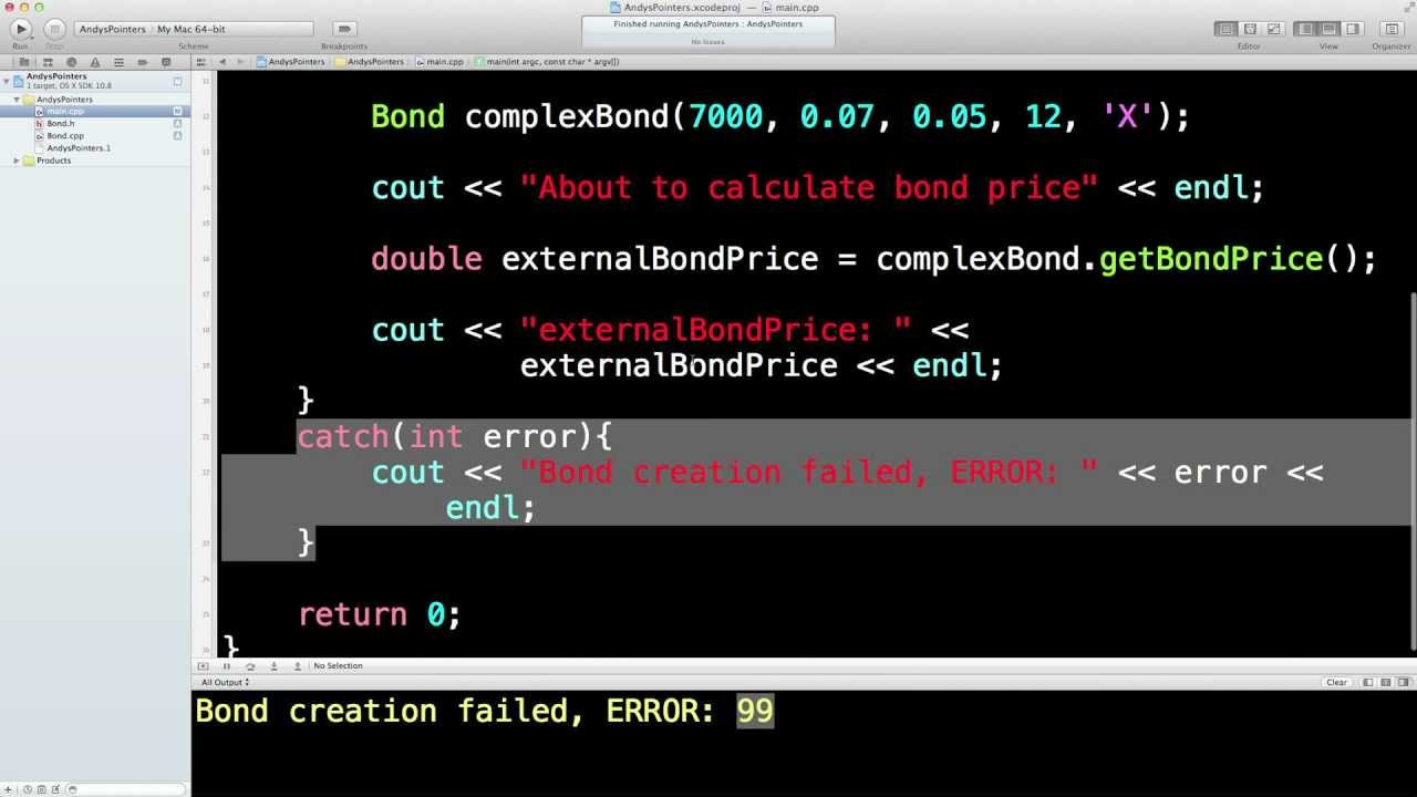 Learn Finance C++, Lesson 31, Interlude for Exceptions, throw, try, and catch