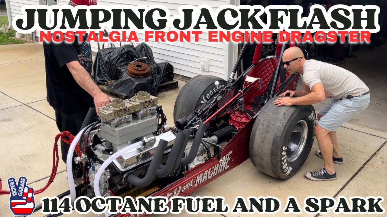 Nostalgia Front Engine Dragster! 114 Octane Fuel, a Pair of Holley’s, and a Spark… #horsepower
